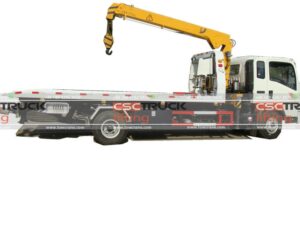 Sinotruk 4 Ton Tilt Tray Self Loader Tow Truck with Crane