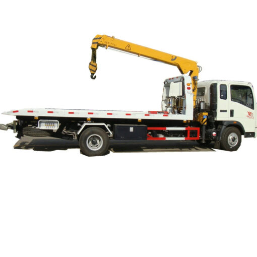 Sinotruk 4 Ton Tilt Tray Self Loader Tow Truck with Crane