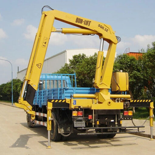 5 Ton Hydraulic Knuckle Boom Loader Truck Mounted Crane Working