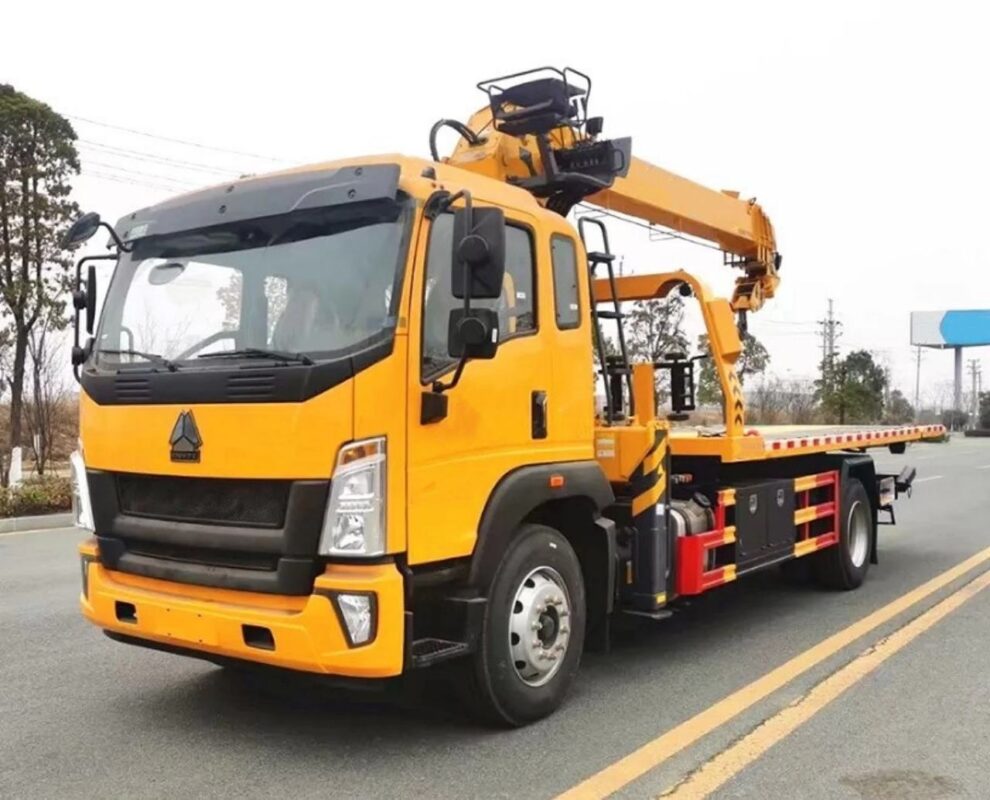 tow truck mounted crane