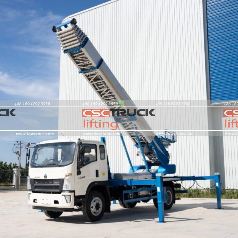 45M HOWO Ladder Lift Truck