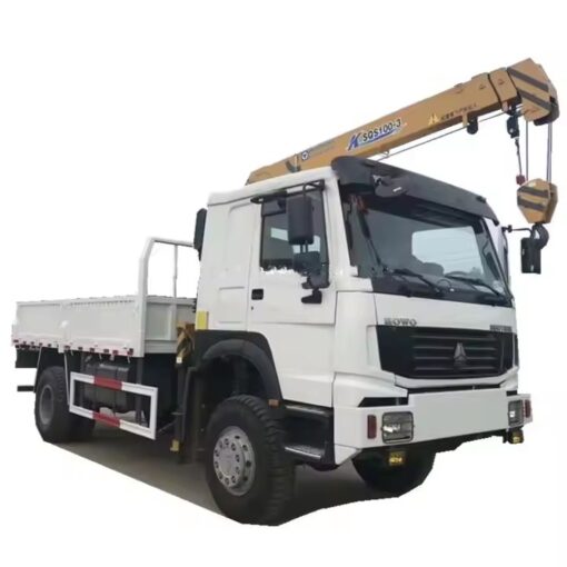 Howo Cargo Truck With 10 Ton Crane